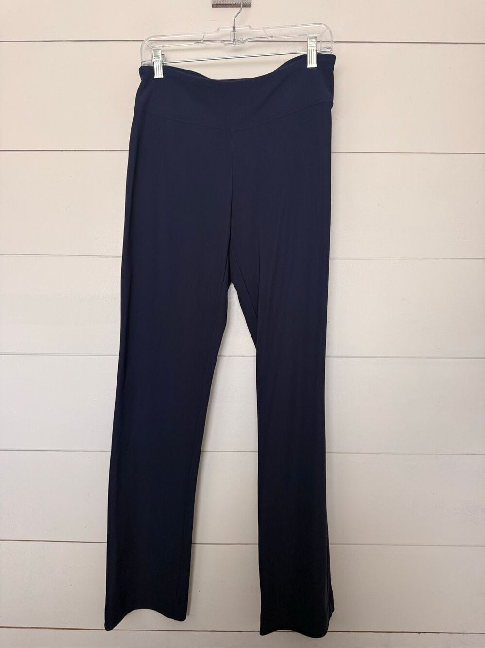 Boston Proper Women’s Small Navy Blue Pull on Flare Wide Leg Pants Stretchy